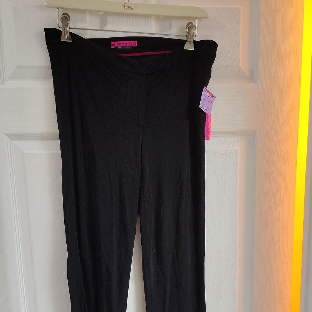 Alice + Olivia Black Boot Cut Pants